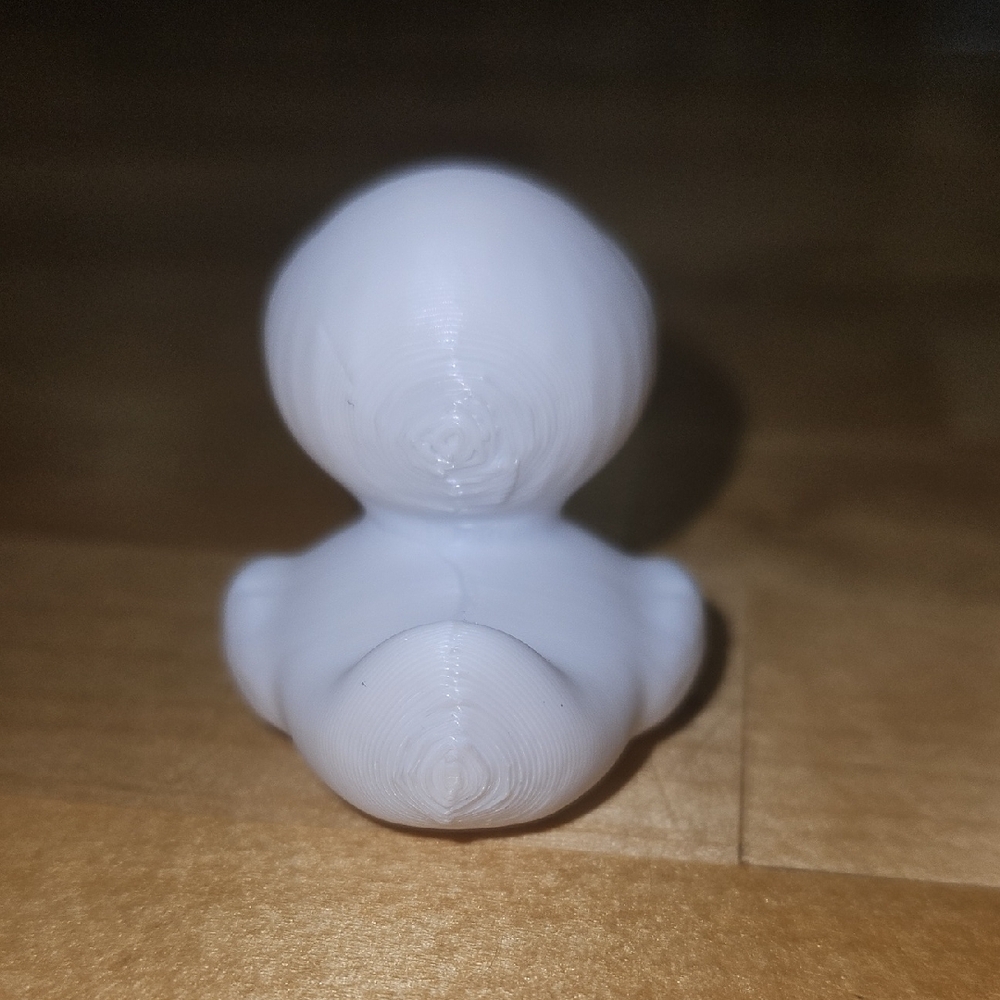 3D Printed White Alien Duck Figurine Nwot - Picture 3 of 5